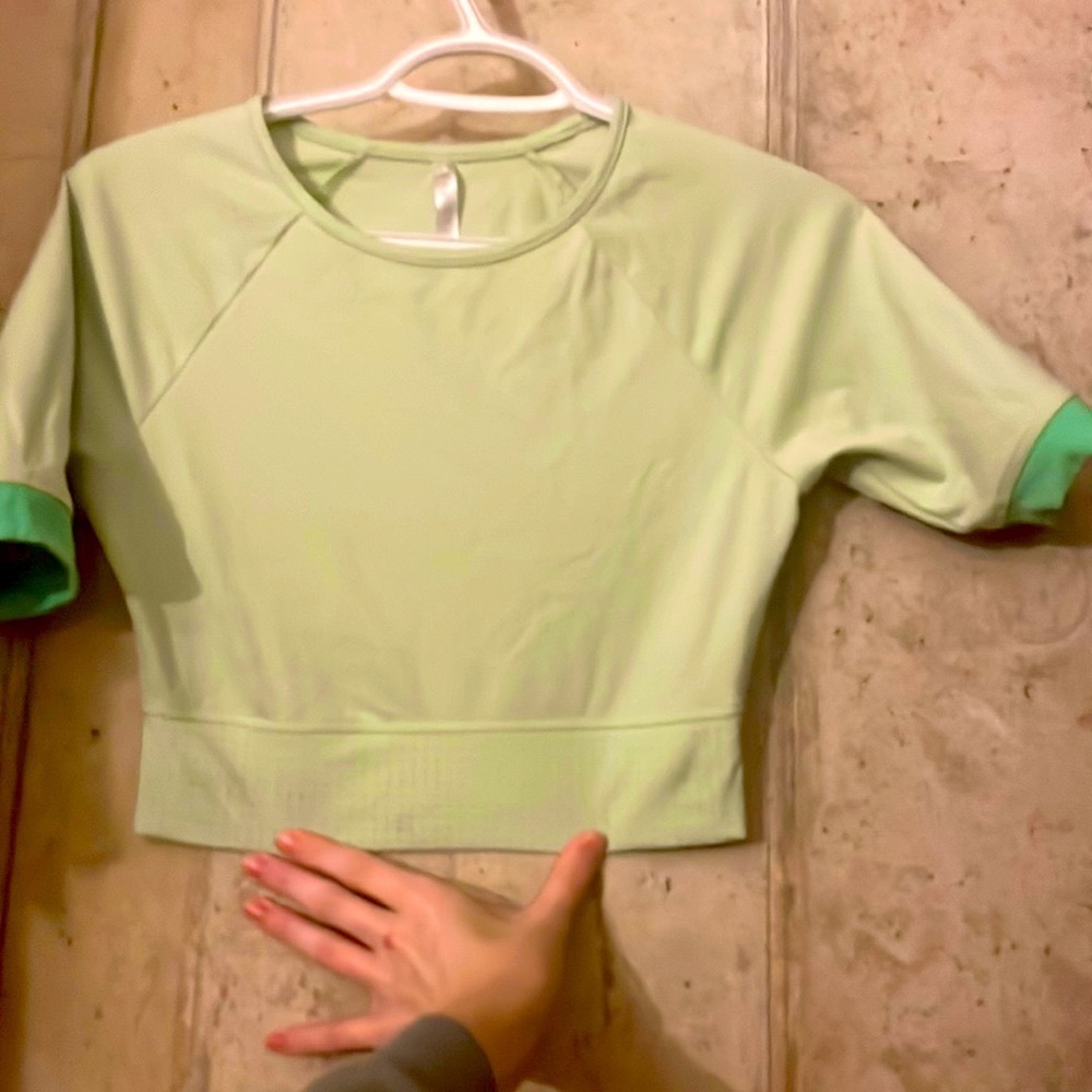 Green crop top. Size small.